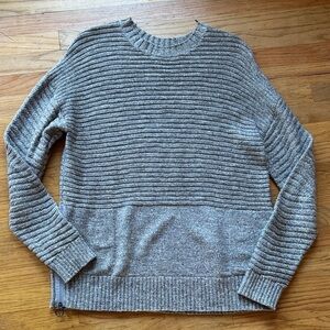 lululemon athletica Gray Ribbed Crewneck Sweater